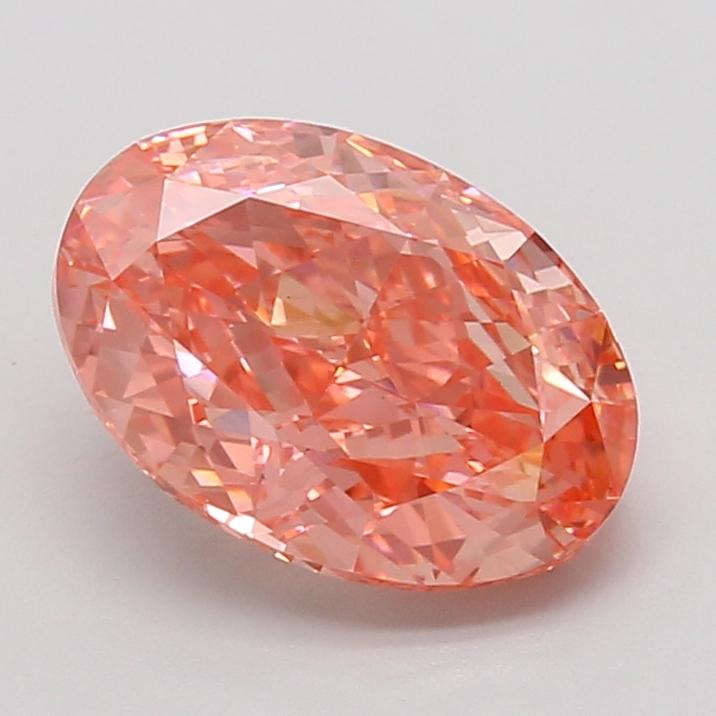 3.01 Ct. Fancy Vivid Pink Oval Lab Grown Diamond