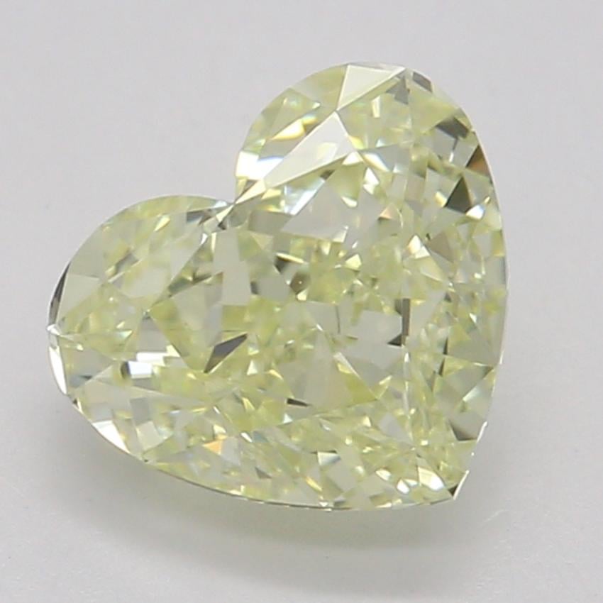 0.79 Ct. Fancy Light Yellow Heart Diamond