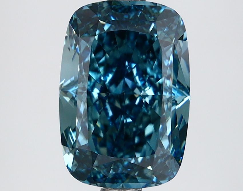 2.82 Ct. Fancy Vivid Blue Cushion Lab Grown Diamond