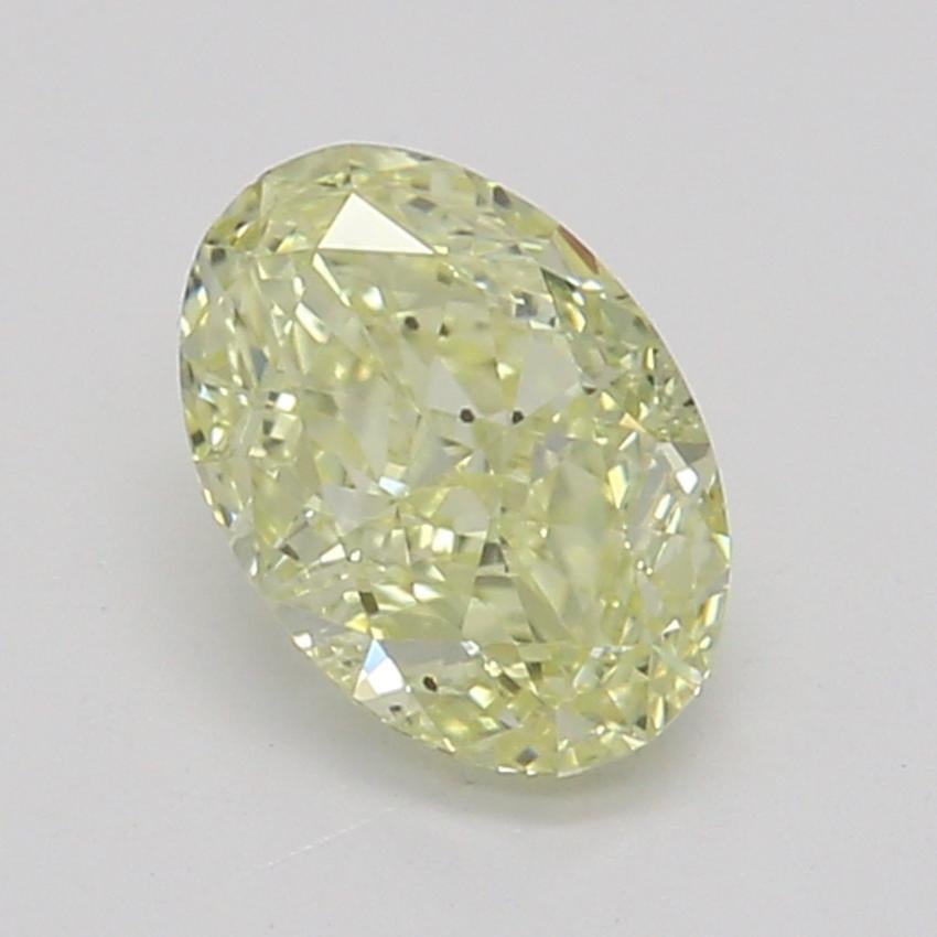 0.41 Ct. Fancy Light Yellow Oval Diamond