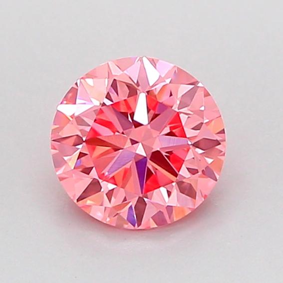 0.81 Ct. Fancy Vivid Pink Round Lab Grown Diamond