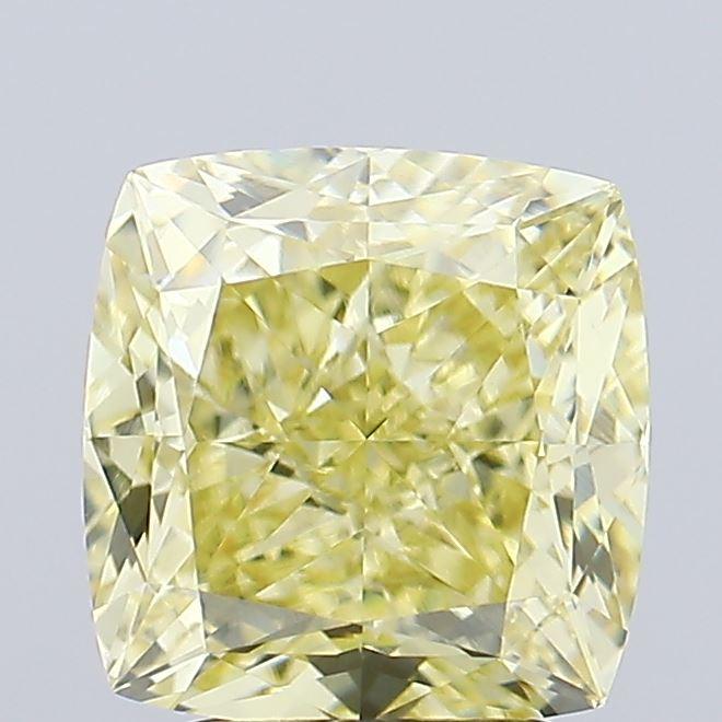 3.02 Ct. Fancy Yellow Cushion Lab Grown Diamond