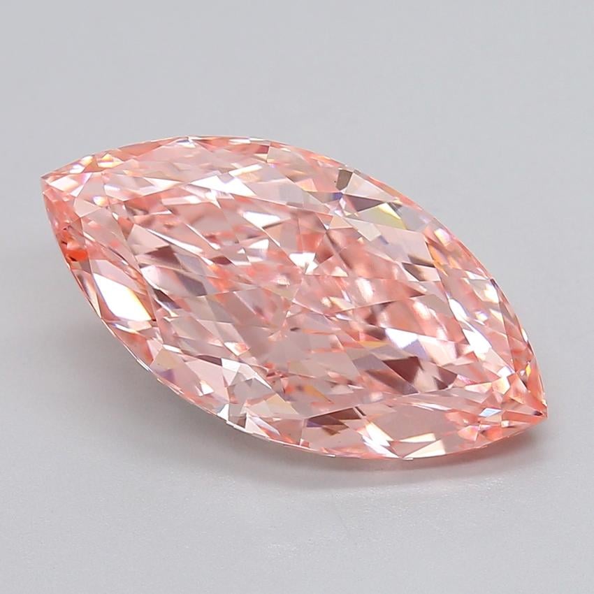 7.02 Ct. Fancy Vivid  Pink Marquise Lab Grown Diamond