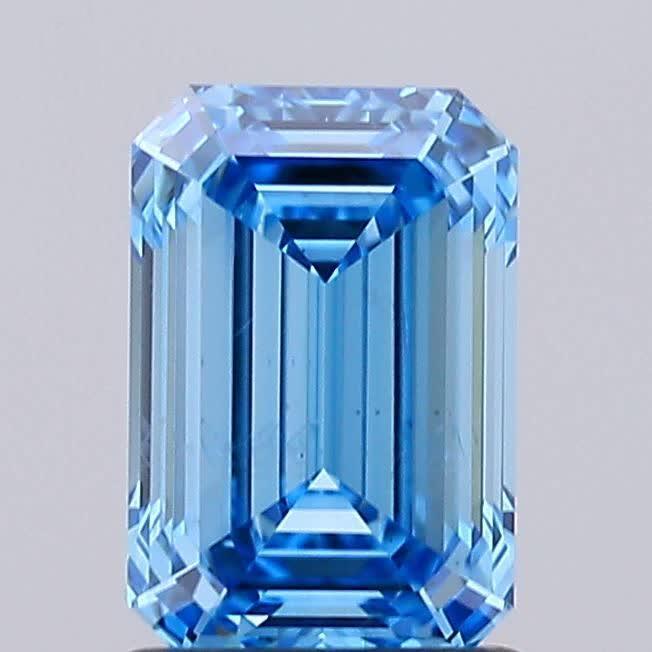 1.51 Ct. Fancy Vivid Blue Emerald Lab Grown Diamond
