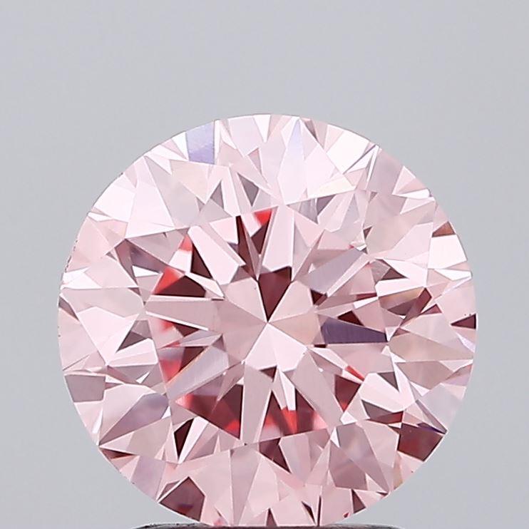 2.05 Ct. Fancy Intense Pink Round Lab Grown Diamond