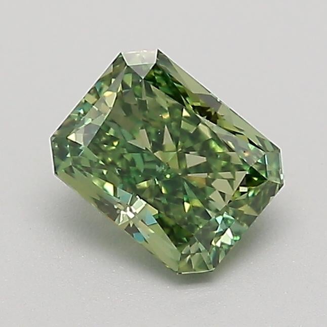 0.73 Ct. Fancy Vivid Green Radiant Lab Grown Diamond