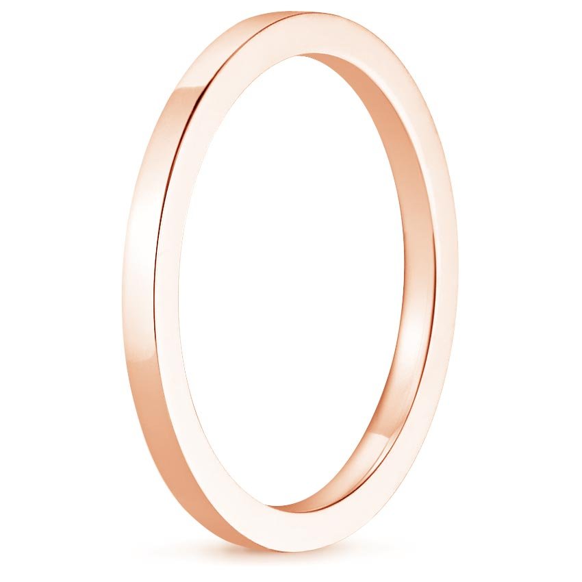 14K Rose Gold Petite Quattro Wedding Ring, large side view