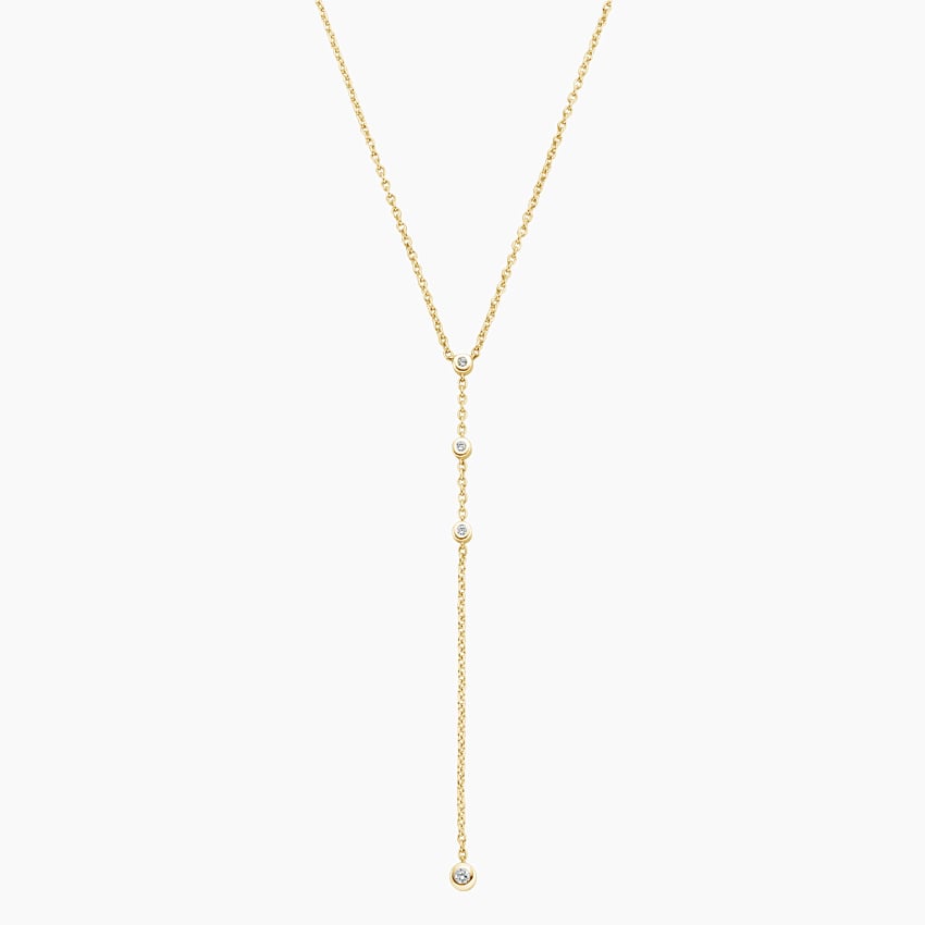 Silver Diamond Lariat Necklace | Riata | Brilliant Earth