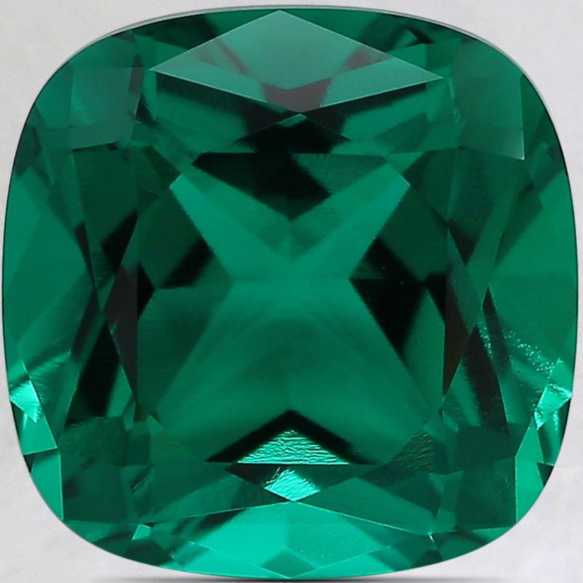 11mm Cushion Lab Grown Emerald