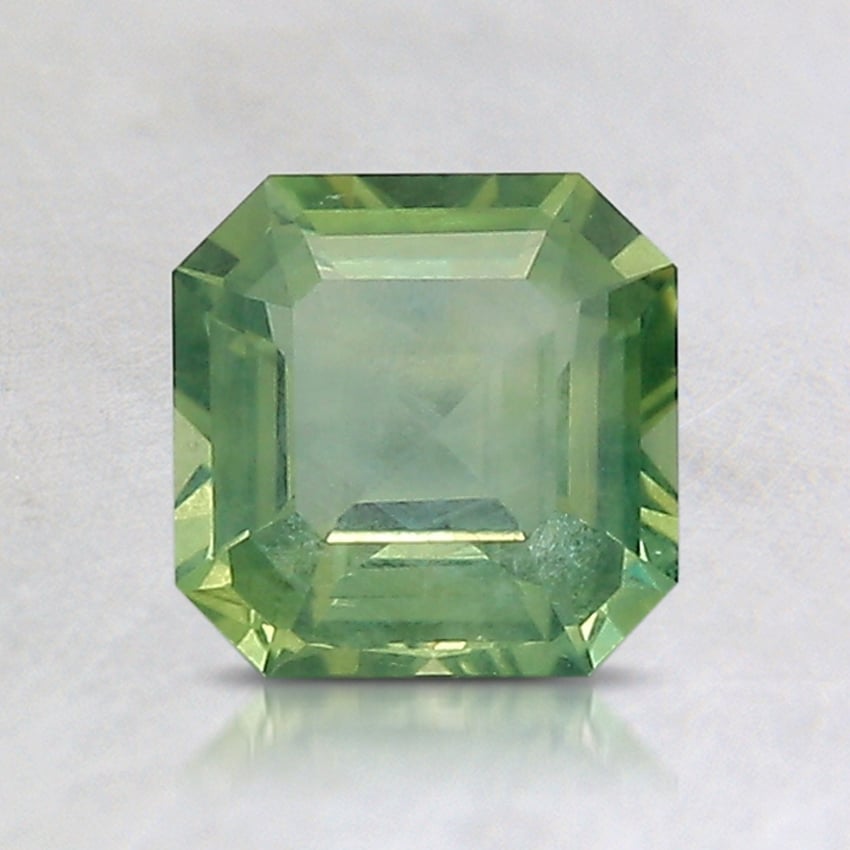 6.1mm Unheated Green Asscher Montana Sapphire