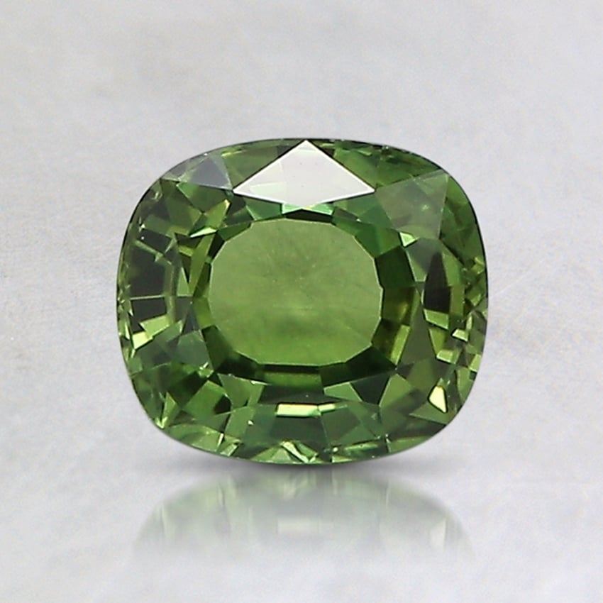 6.3x5.5mm Unheated Green Cushion Sapphire