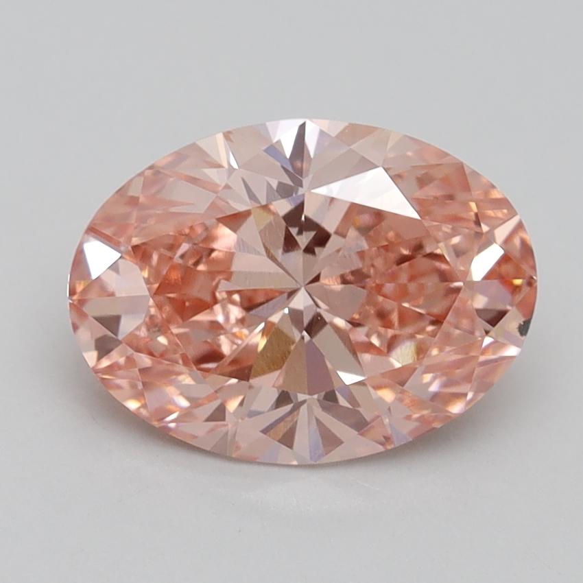 2.30 Ct. Fancy Vivid Pink Oval Lab Grown Diamond