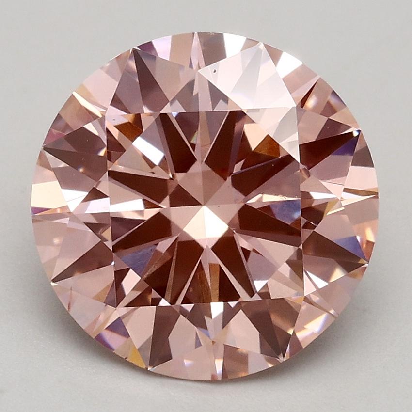 2.52 Ct. Fancy Intense Pink Round Lab Grown Diamond