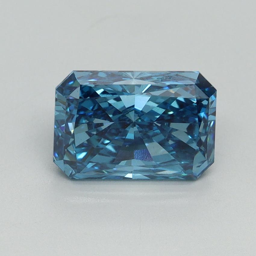 2.14 Ct. Fancy Vivid Blue Radiant Lab Grown Diamond