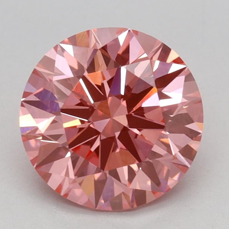 1.51 Ct. Fancy Vivid Pink Round Lab Grown Diamond