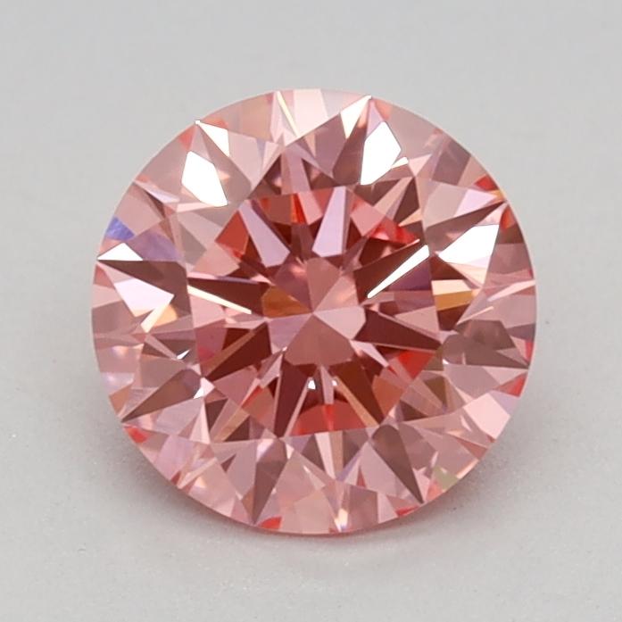 0.77 Ct. Fancy Vivid Pink Round Lab Grown Diamond