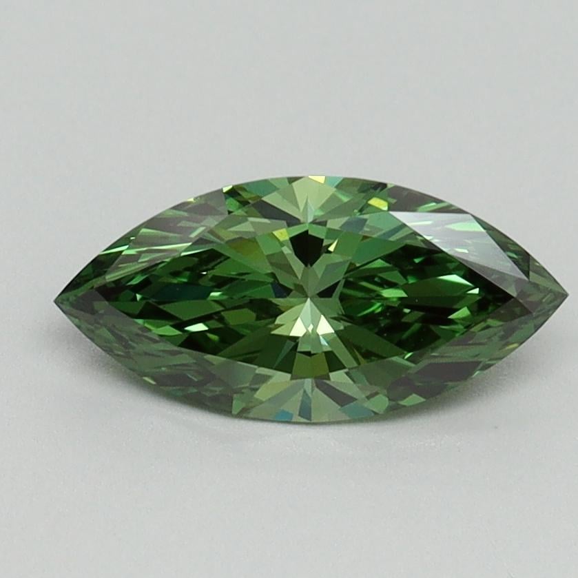 0.82 Ct. Fancy Vivid Green Marquise Lab Grown Diamond