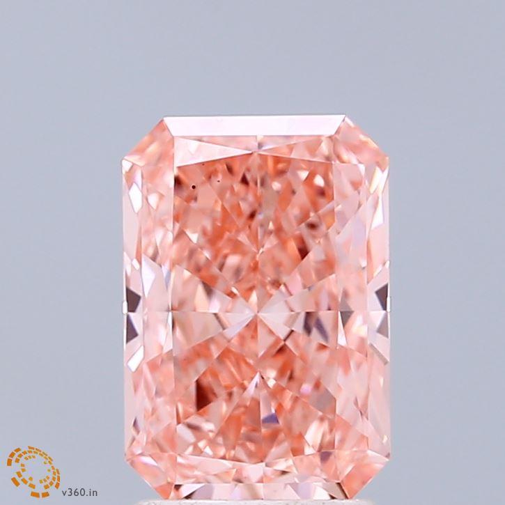 1.91 Ct. Fancy Vivid Pink Radiant Lab Grown Diamond