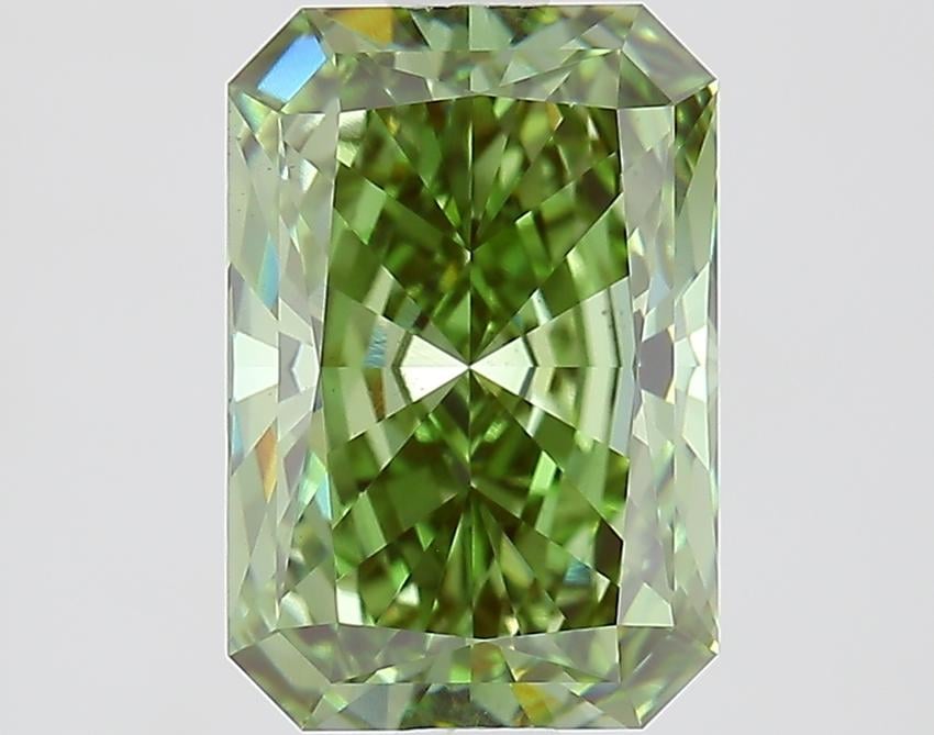 1.80 Ct. Fancy Vivid Green Radiant Lab Grown Diamond