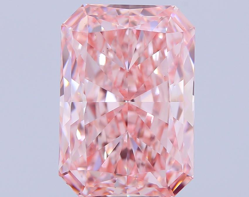 9.08 Ct. Fancy Vivid Pink Radiant Lab Grown Diamond