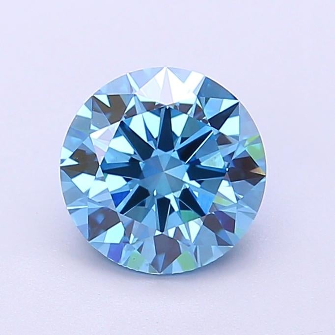 1.40 Ct. Fancy Vivid Blue Round Lab Grown Diamond