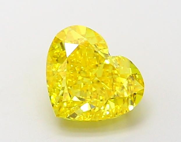 1.31 Ct. Fancy Vivid Yellow Heart Lab Grown Diamond