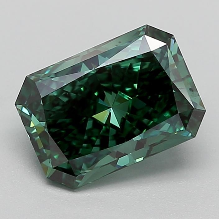 1.97 Ct. Fancy Vivid  Green Radiant Lab Grown Diamond