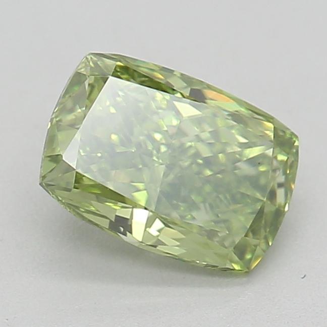 0.60 Ct. Fancy Vivid  Green Cushion Lab Grown Diamond
