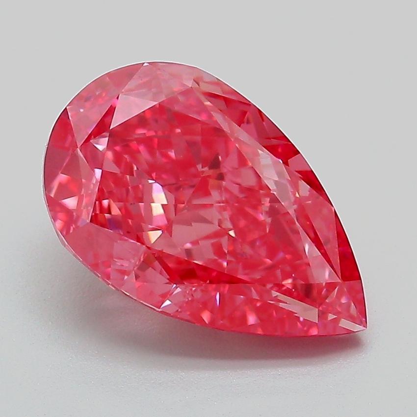 3.52 Ct. Fancy Vivid Pink Pear Lab Grown Diamond