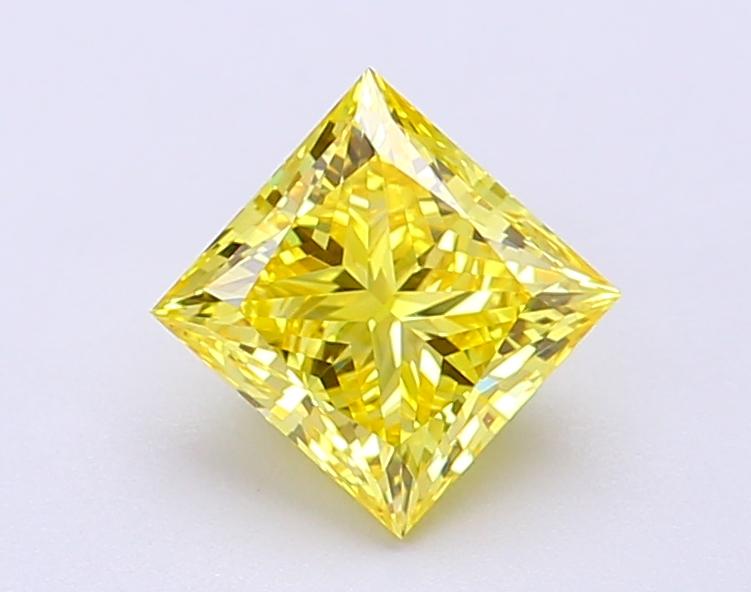 1.25 Ct. Fancy Vivid Yellow Princess Lab Grown Diamond