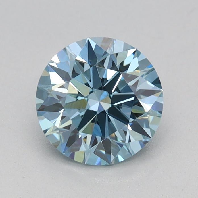 0.56 Ct. Fancy Vivid Blue Round Lab Grown Diamond