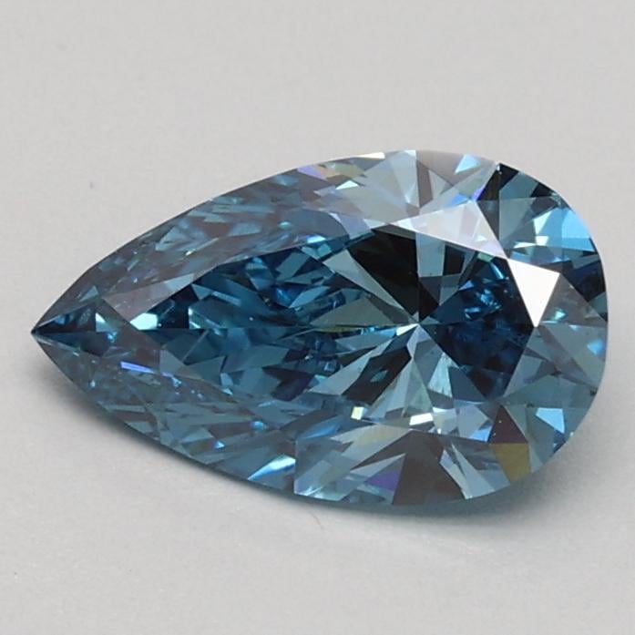 0.63 Ct. Fancy Vivid Blue Pear Lab Grown Diamond