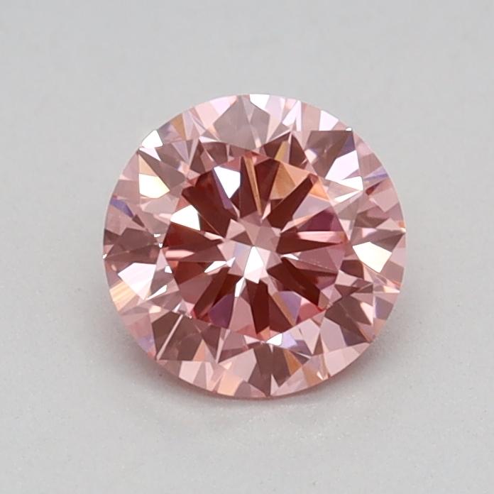 0.47 Ct. Fancy Vivid Pink Round Lab Grown Diamond