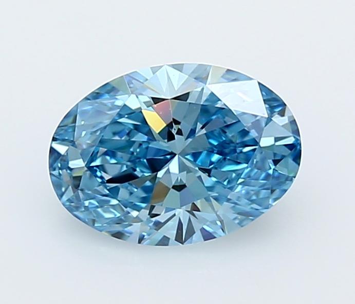 1.52 Ct. Fancy Vivid  Blue Oval Lab Grown Diamond