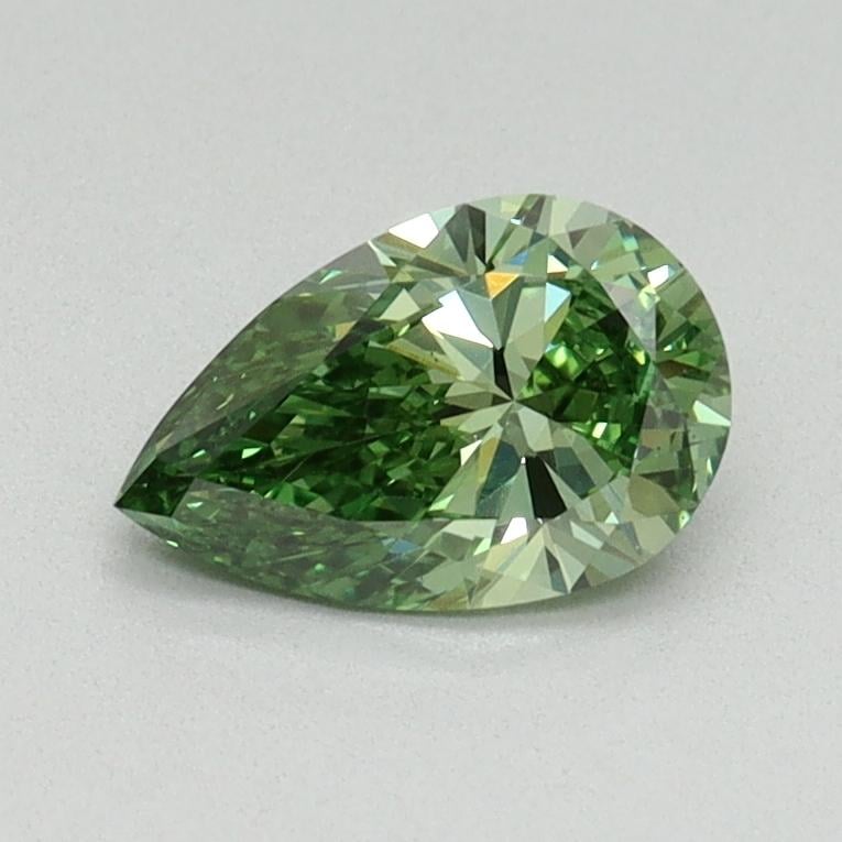 0.70 Ct. Fancy Vivid Green Pear Lab Grown Diamond