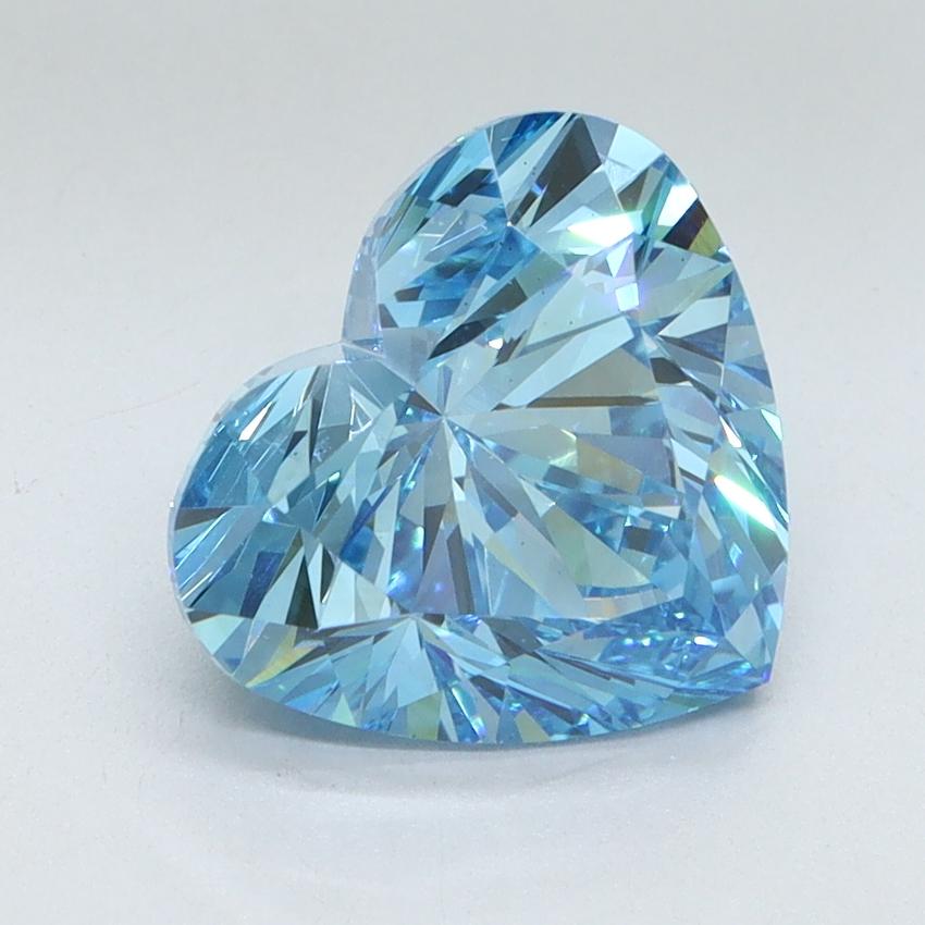 3.00 Ct. Fancy Vivid Malibu Blue Heart Lab Grown Diamond