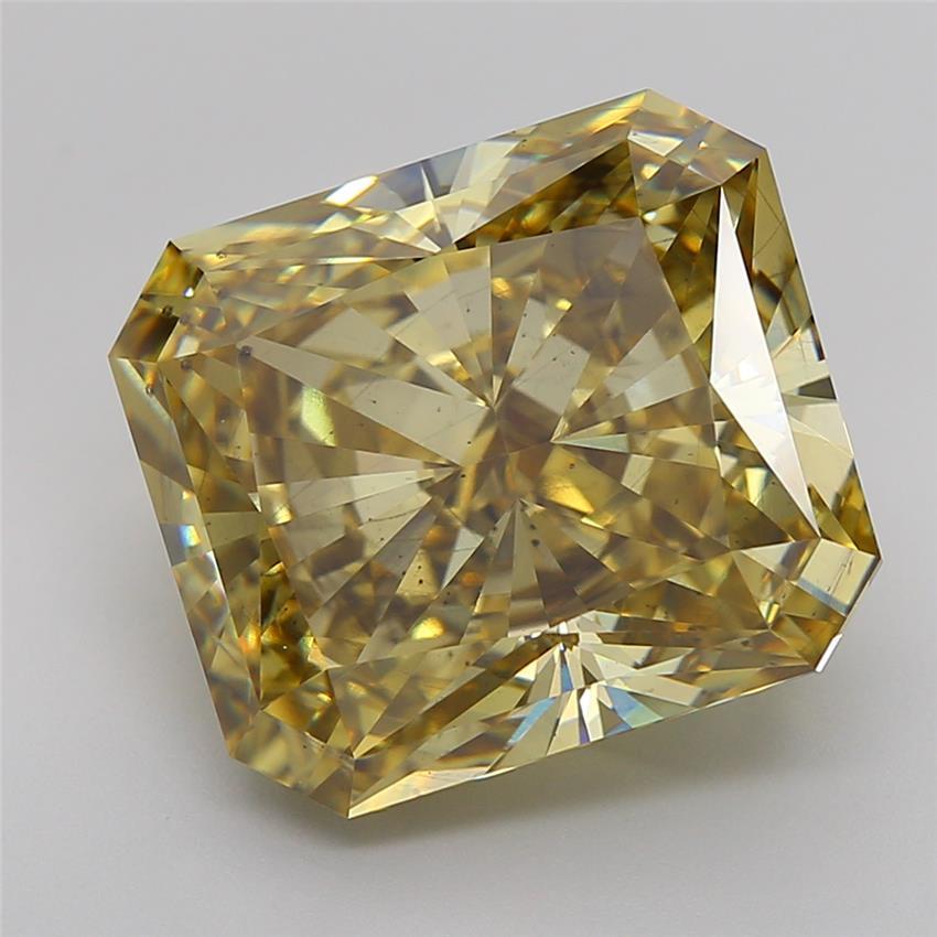 11.87 Ct. Fancy Intense  Yellow Radiant Lab Grown Diamond