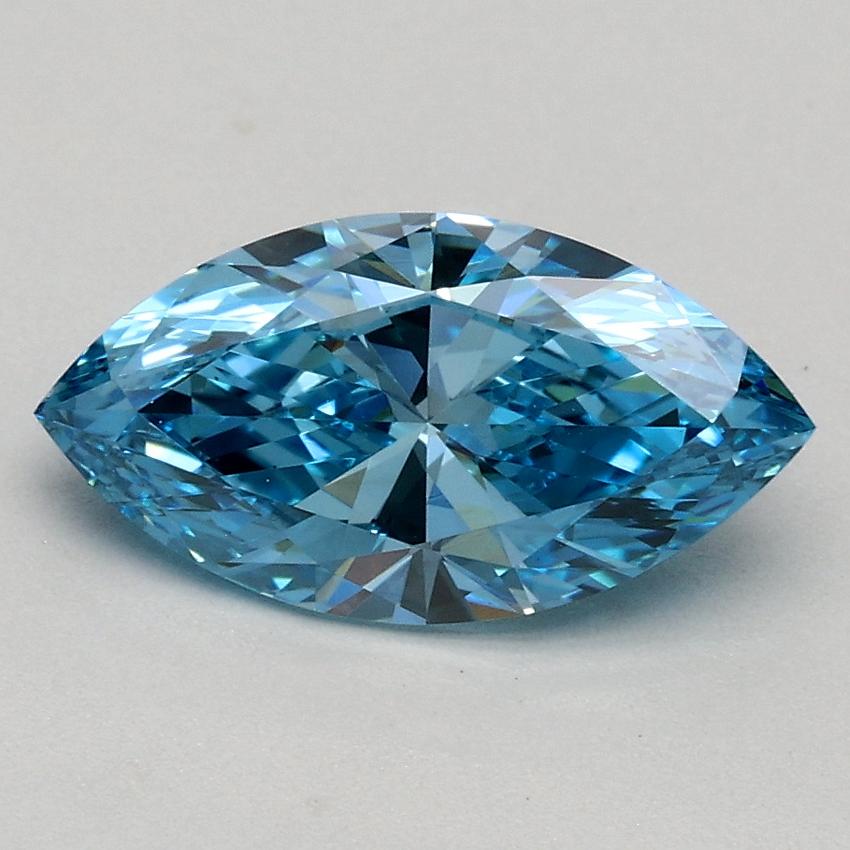 1.00 Ct. Fancy Vivid Blue Marquise Lab Grown Diamond
