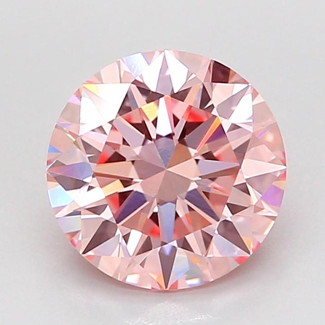 2.01 Ct. Fancy Intense Pink Round Lab Grown Diamond