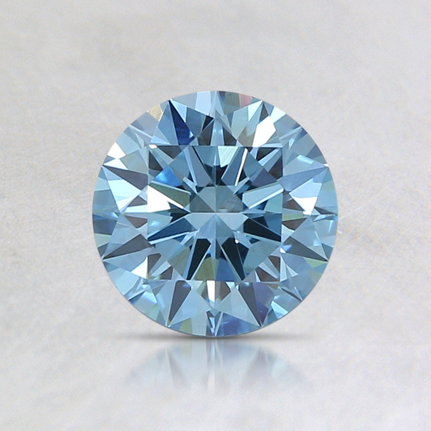 0.73 Ct. Fancy Intense Blue Round Lab Created Diamond