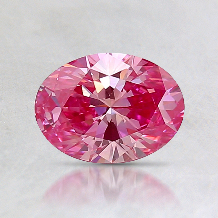 0.81 Ct. Fancy Vivid Purplish Pink Oval Lab Created Diamond