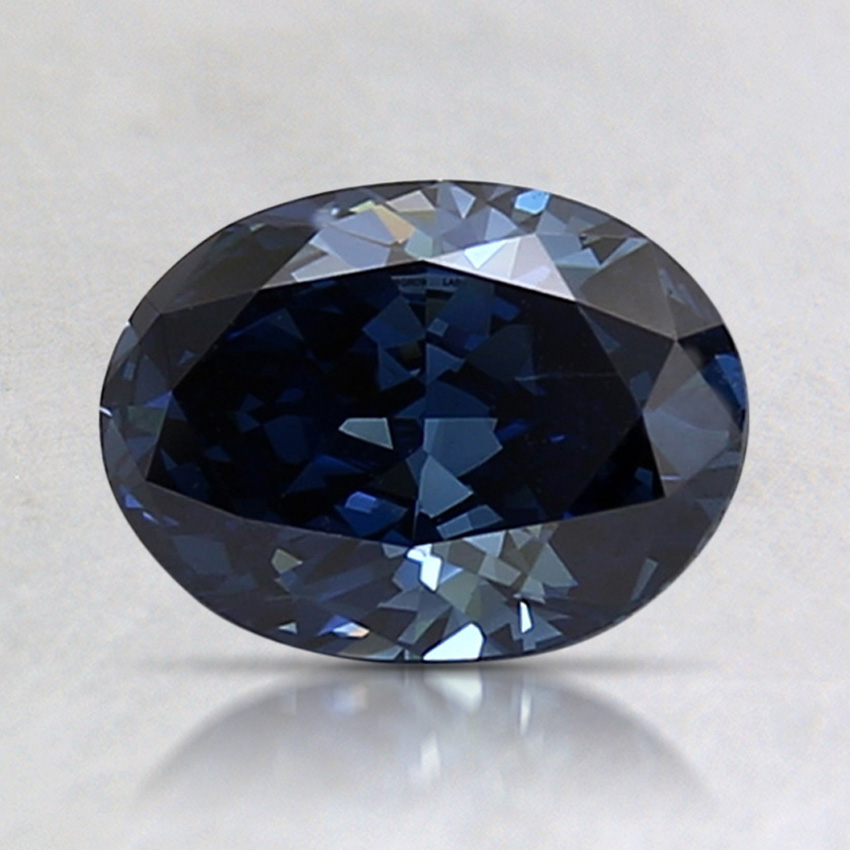 1.01 Ct. Fancy Dark Blue Oval Lab Created Diamond