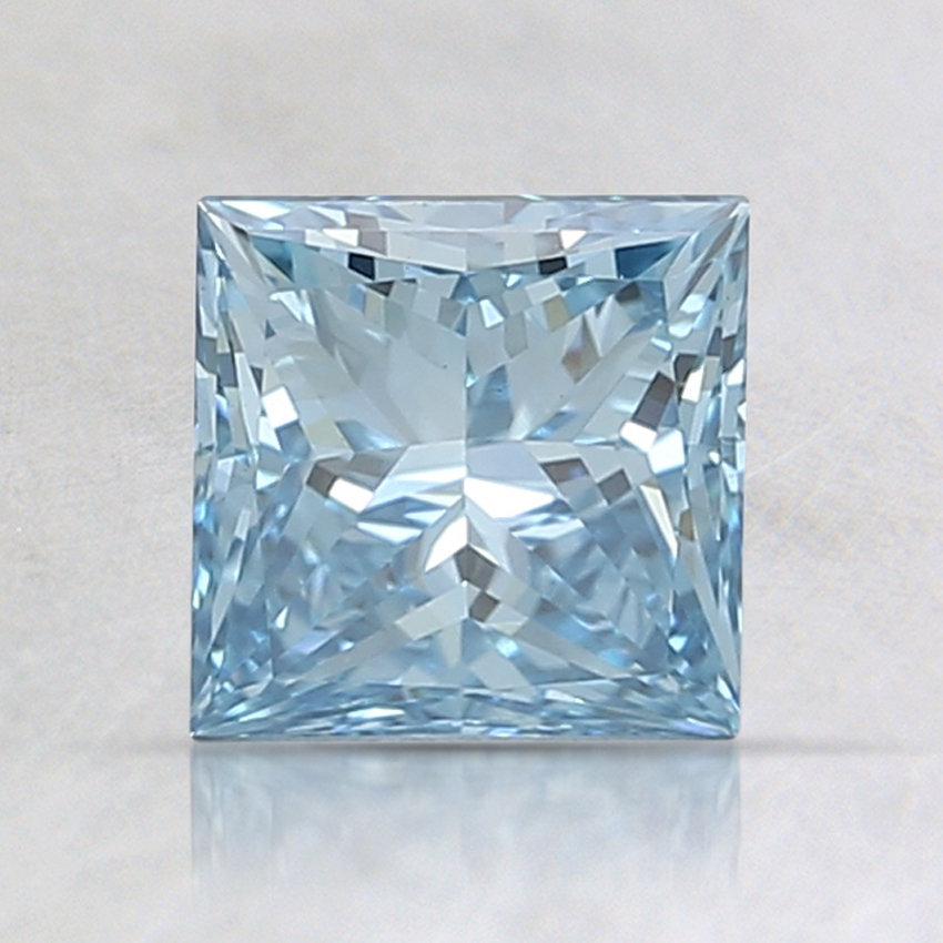 1.40 Ct. Fancy Vivid Blue Princess Lab Created Diamond
