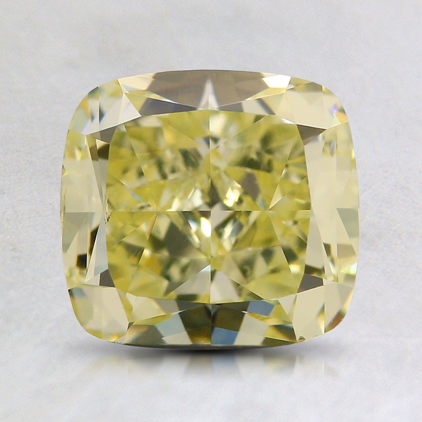 2.00 Ct. Natural Fancy Light Yellow Cushion Diamond