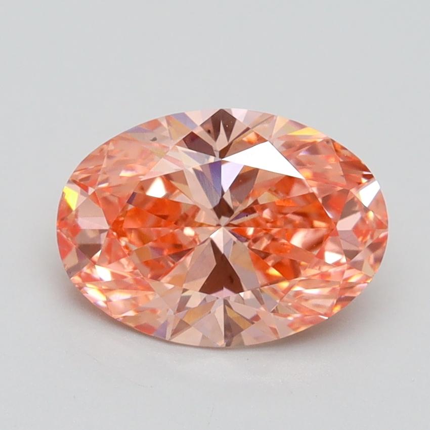 1.70 Ct. Fancy Vivid Pink Oval Lab Grown Diamond