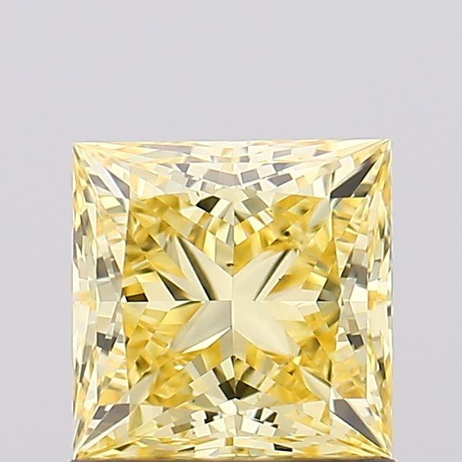 1.12 Ct. Fancy Vivid Yellow Princess Lab Grown Diamond