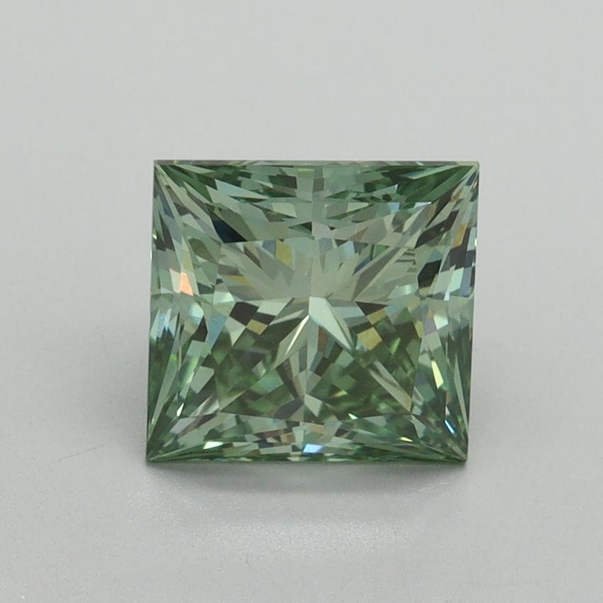 2.07 Ct. Fancy Vivid Green Princess Lab Grown Diamond