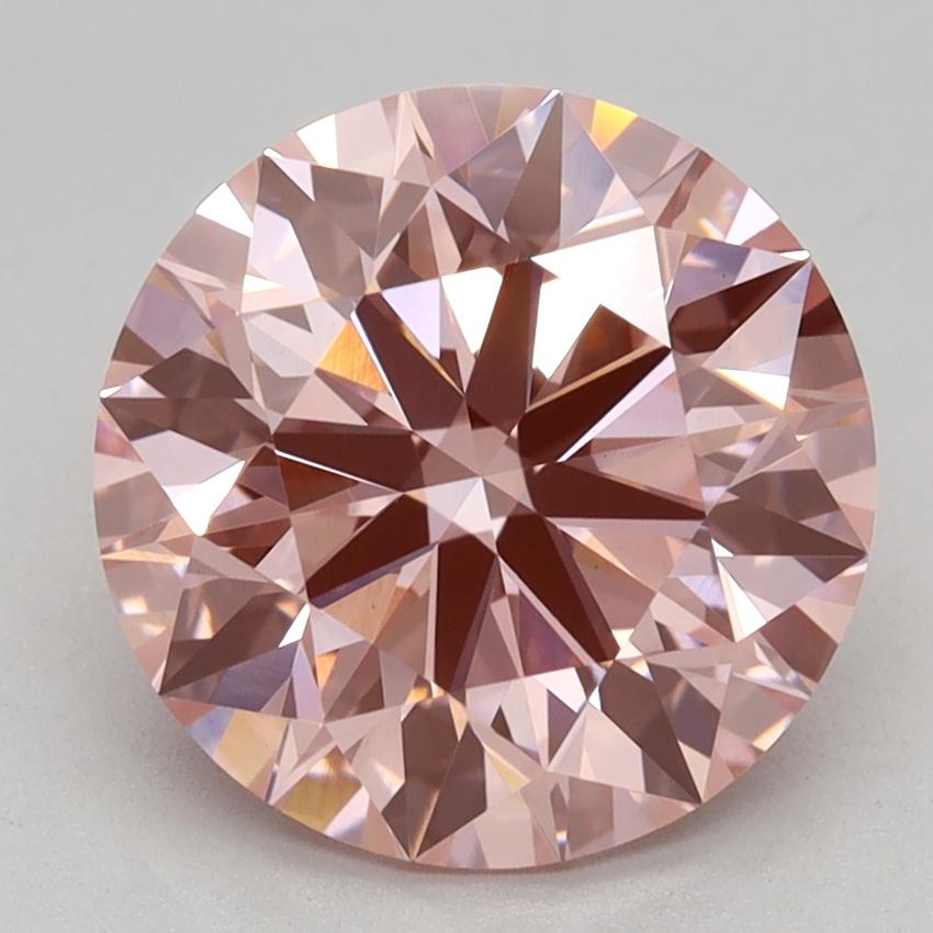 2.61 Ct. Fancy Vivid Pink Round Lab Grown Diamond