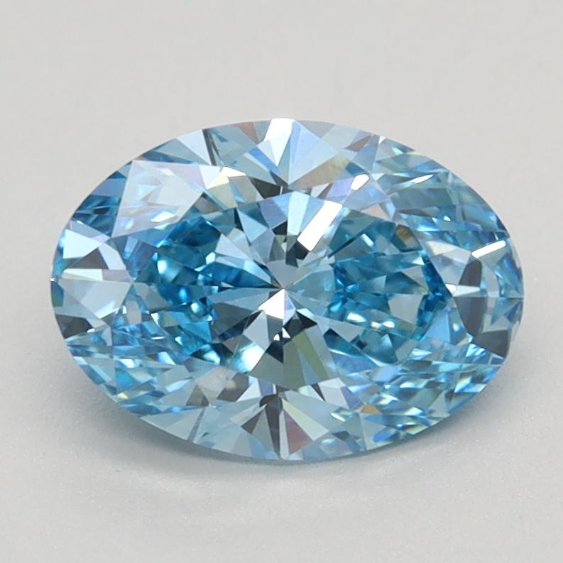 1.23 Ct. Fancy Vivid Blue Oval Lab Grown Diamond