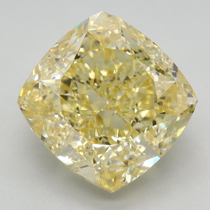 3.07 Ct. Fancy Intense Yellow Cushion Lab Grown Diamond
